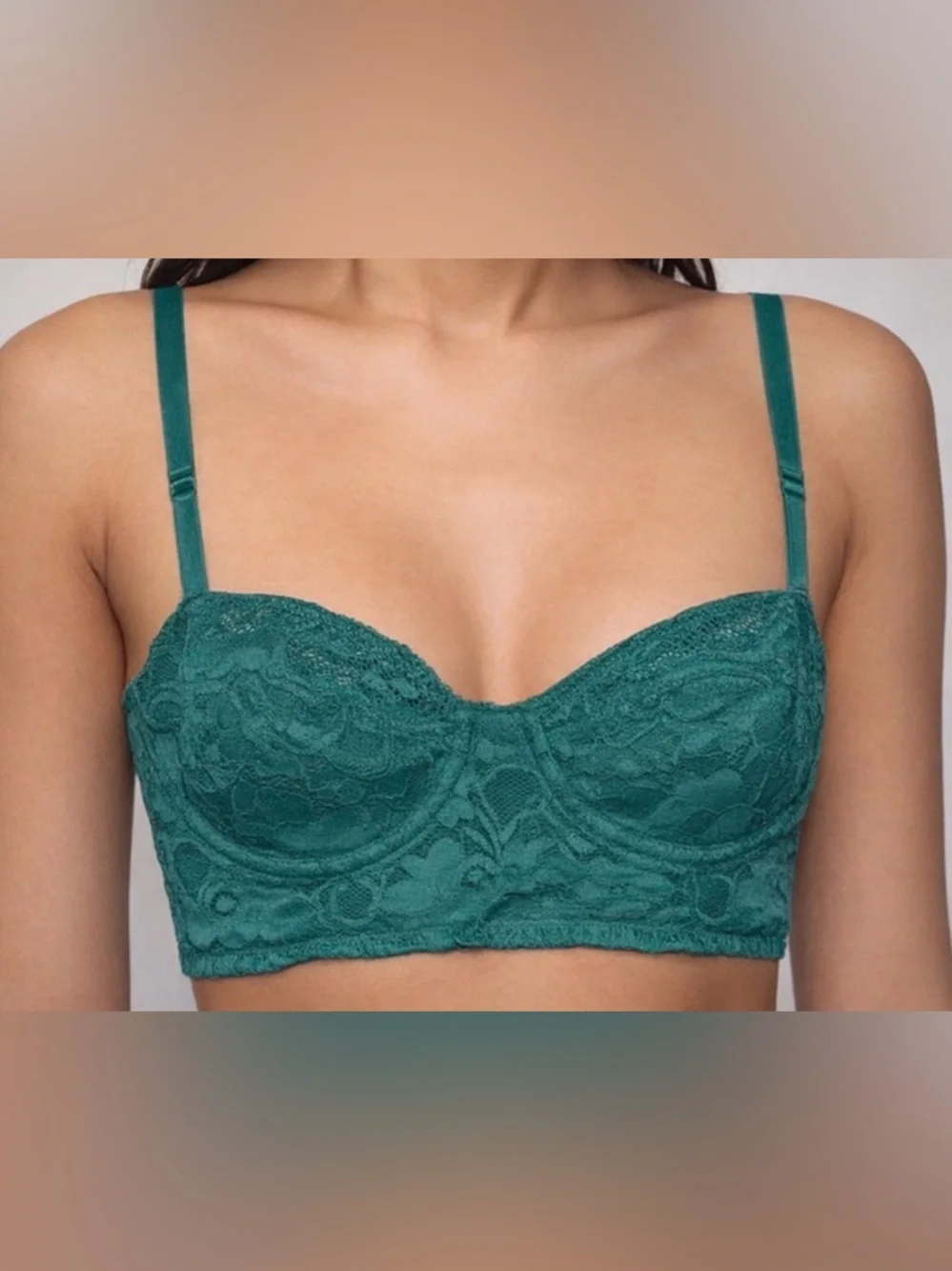 Forever 21 Teal Lace Bralette Size S
